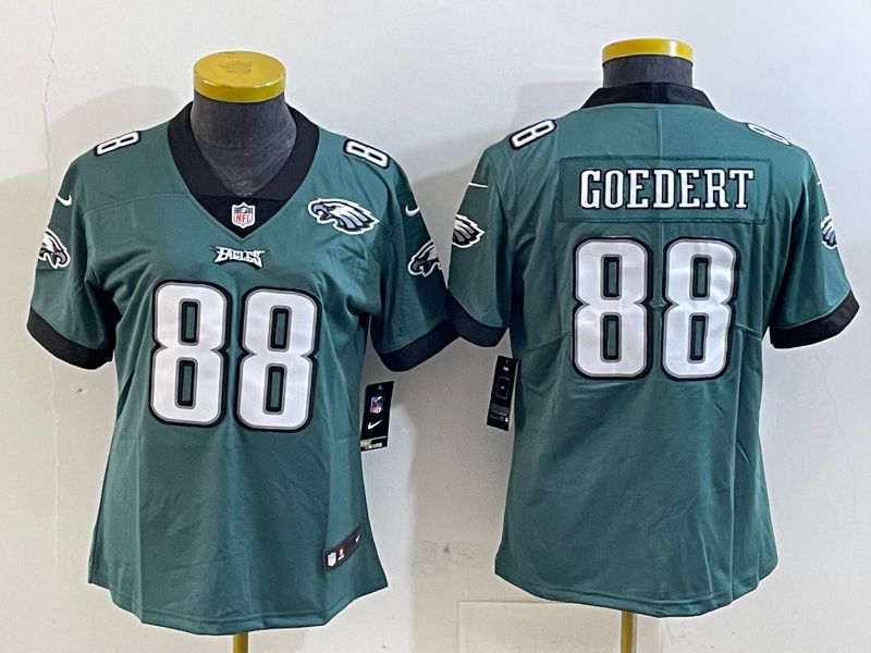 Youth Philadelphia Eagles 88 Goedert Green 2025 Nike Vapor Limited NFL Jersey style 3
